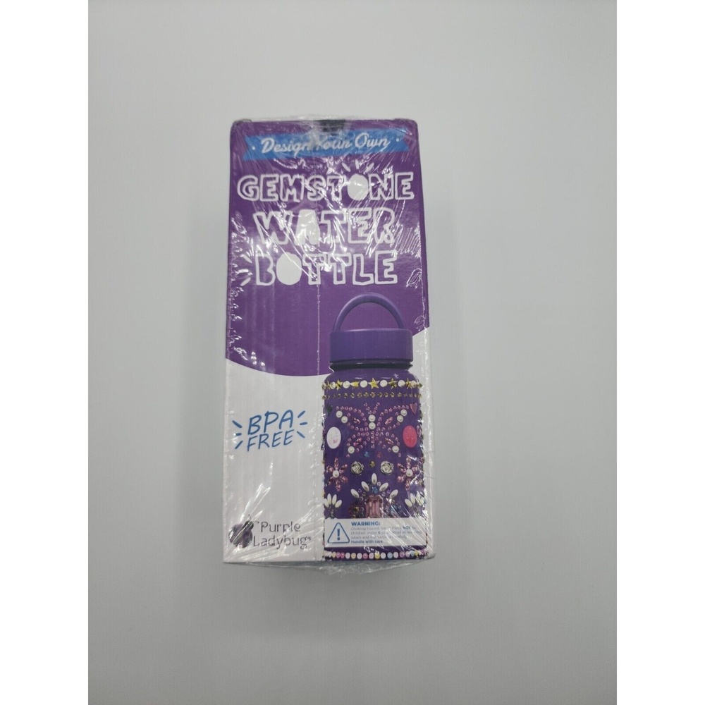 Purple Ladybug Gemstone‎ Water Bottle DIY Craft Kit 20oz BPA Free Paracord
